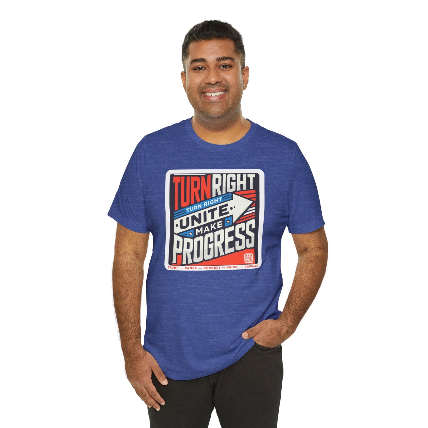 Turning Right Trump - FREE STANDARD SHIPPING - Unisex Jersey Short Sleeve Tee Express Delivery available
