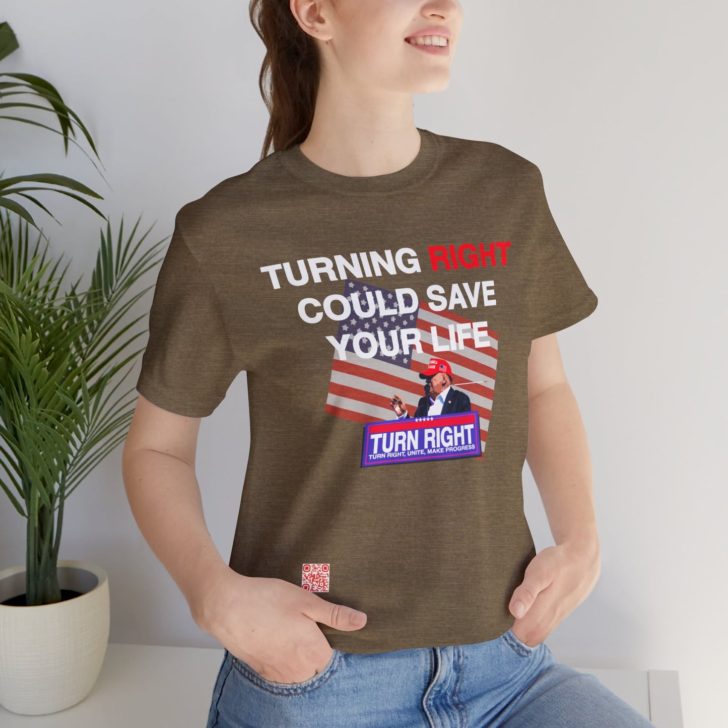 USA Turning Right - Unisex Jersey Short Sleeve Tee