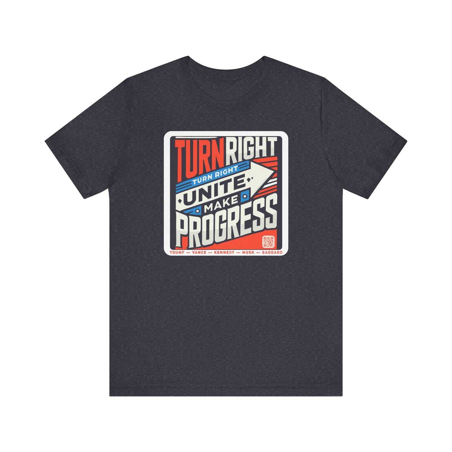 Turning Right Trump - FREE STANDARD SHIPPING - Unisex Jersey Short Sleeve Tee Express Delivery available