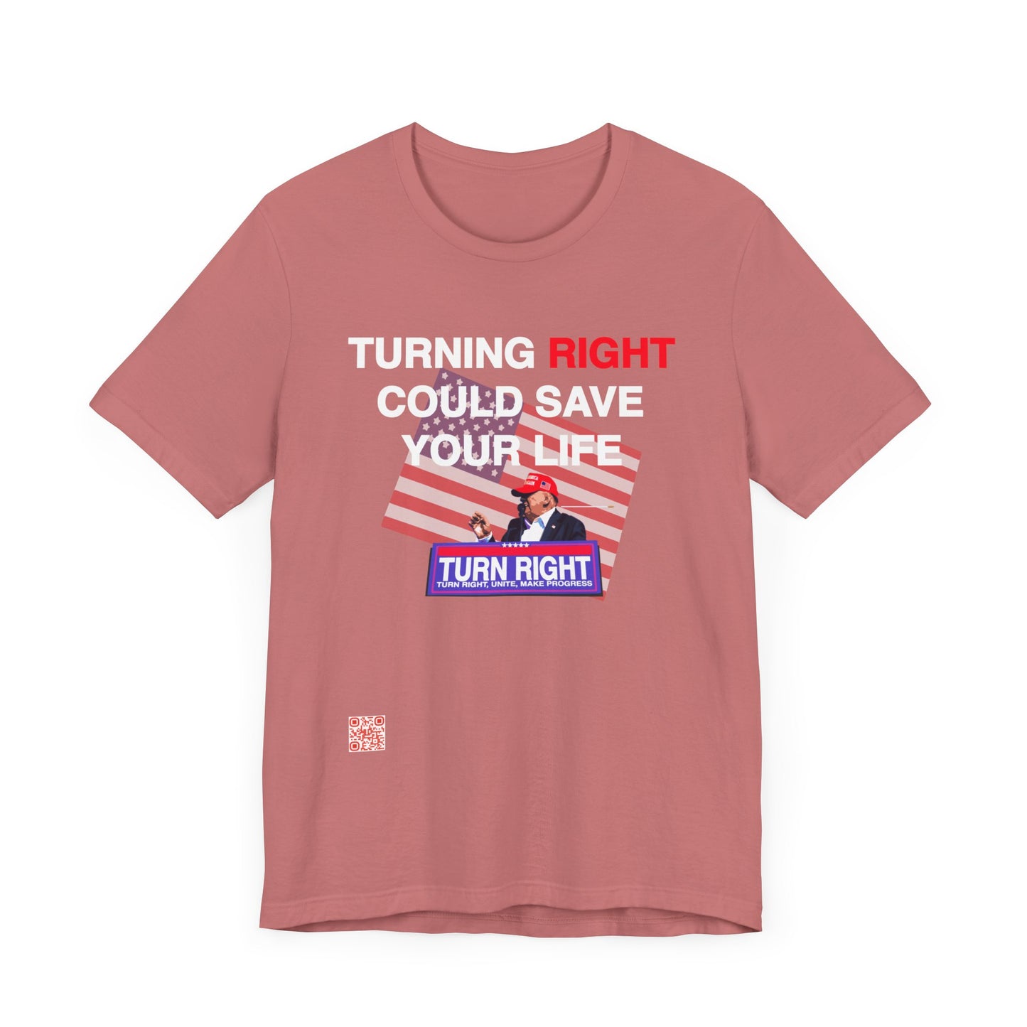 USA Turning Right - FREE STANDARD SHIPPING - Unisex Jersey Short Sleeve Tee Express Delivery available