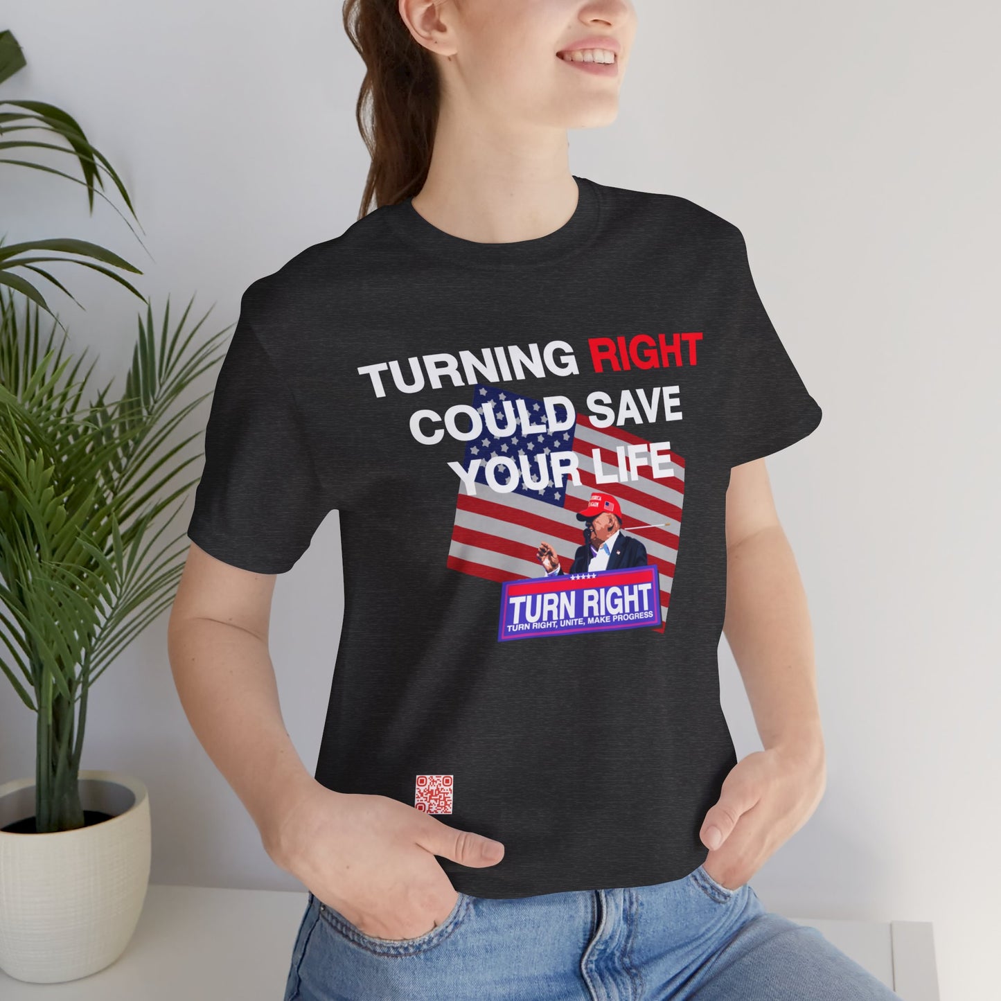 USA Turning Right - Unisex Jersey Short Sleeve Tee