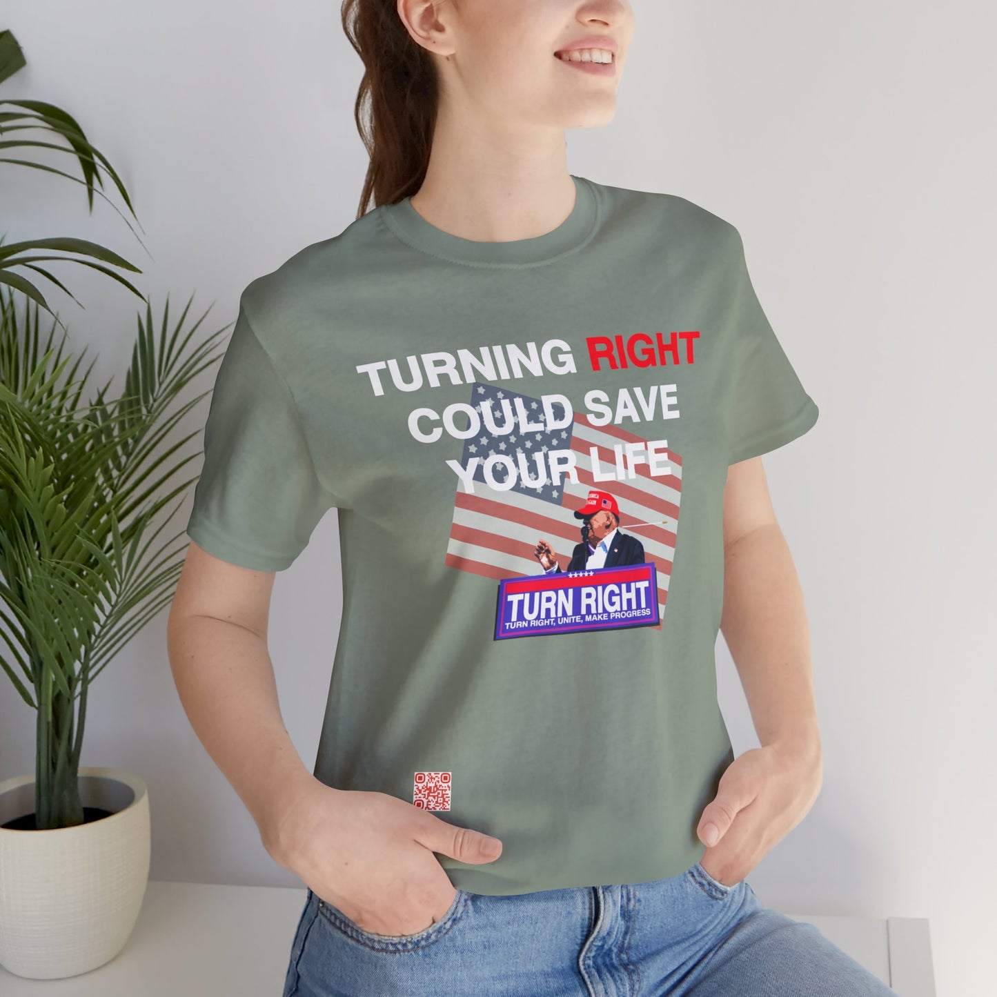 USA Turning Right - Unisex Jersey Short Sleeve Tee