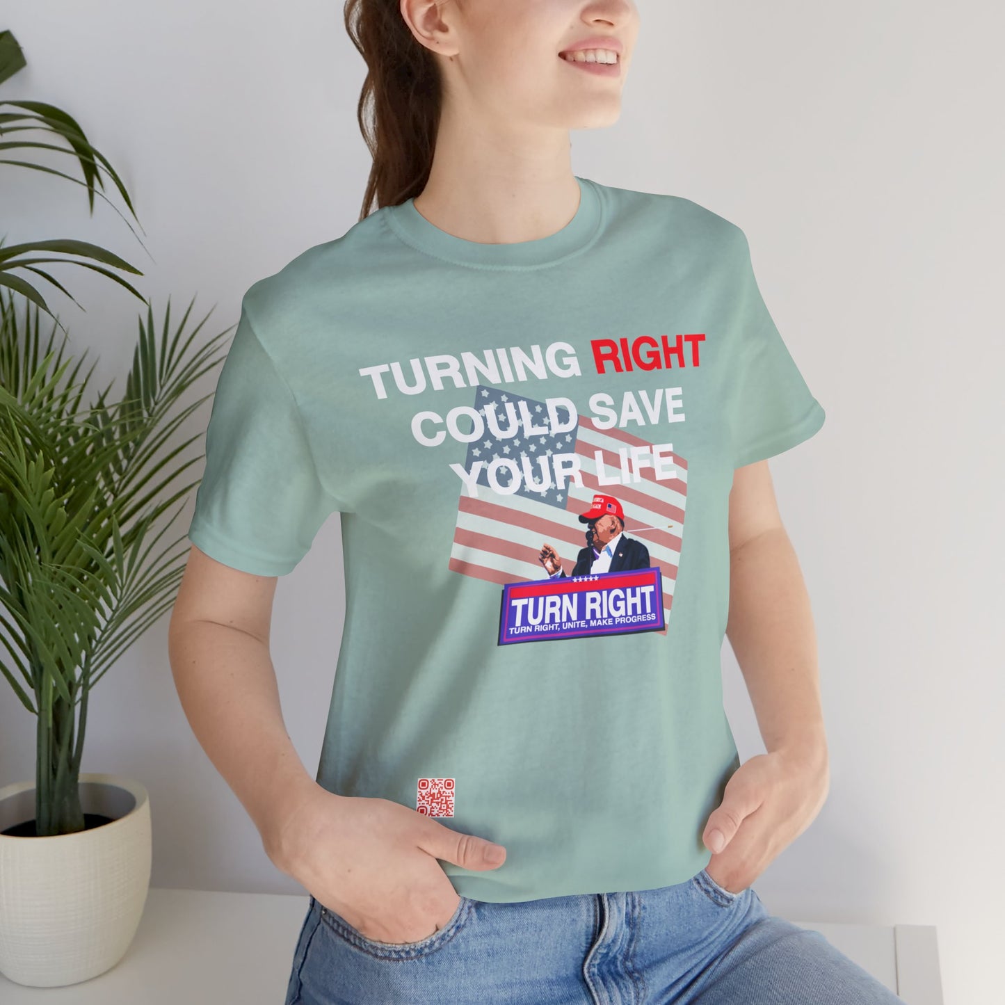 USA Turning Right - Unisex Jersey Short Sleeve Tee