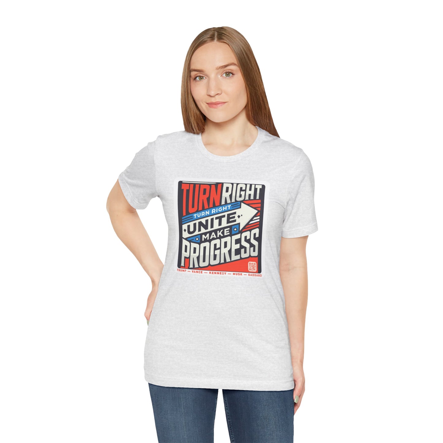 Turning Right Trump - FREE STANDARD SHIPPING - Unisex Jersey Short Sleeve Tee Express Delivery available