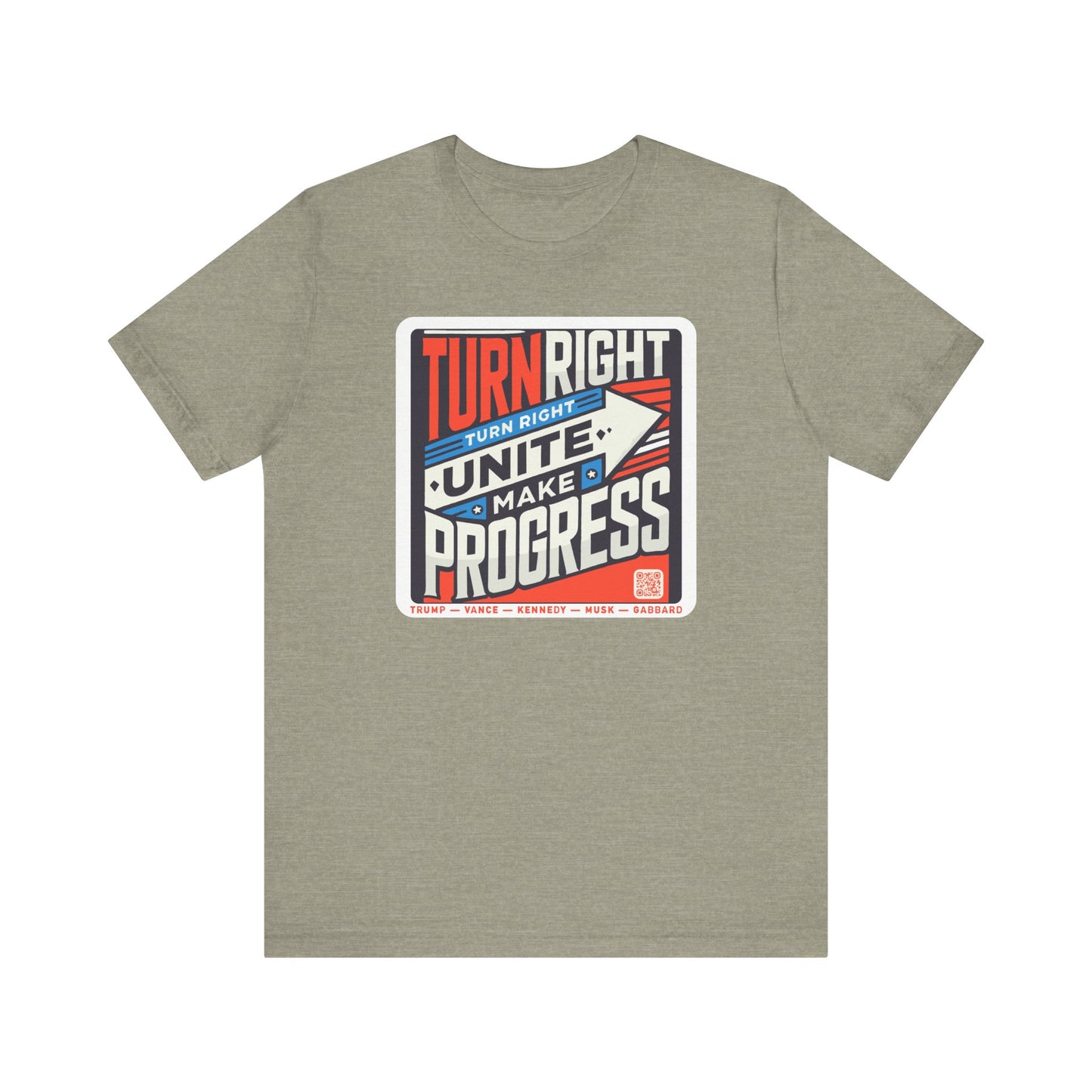 Turning Right Trump - FREE STANDARD SHIPPING - Unisex Jersey Short Sleeve Tee Express Delivery available