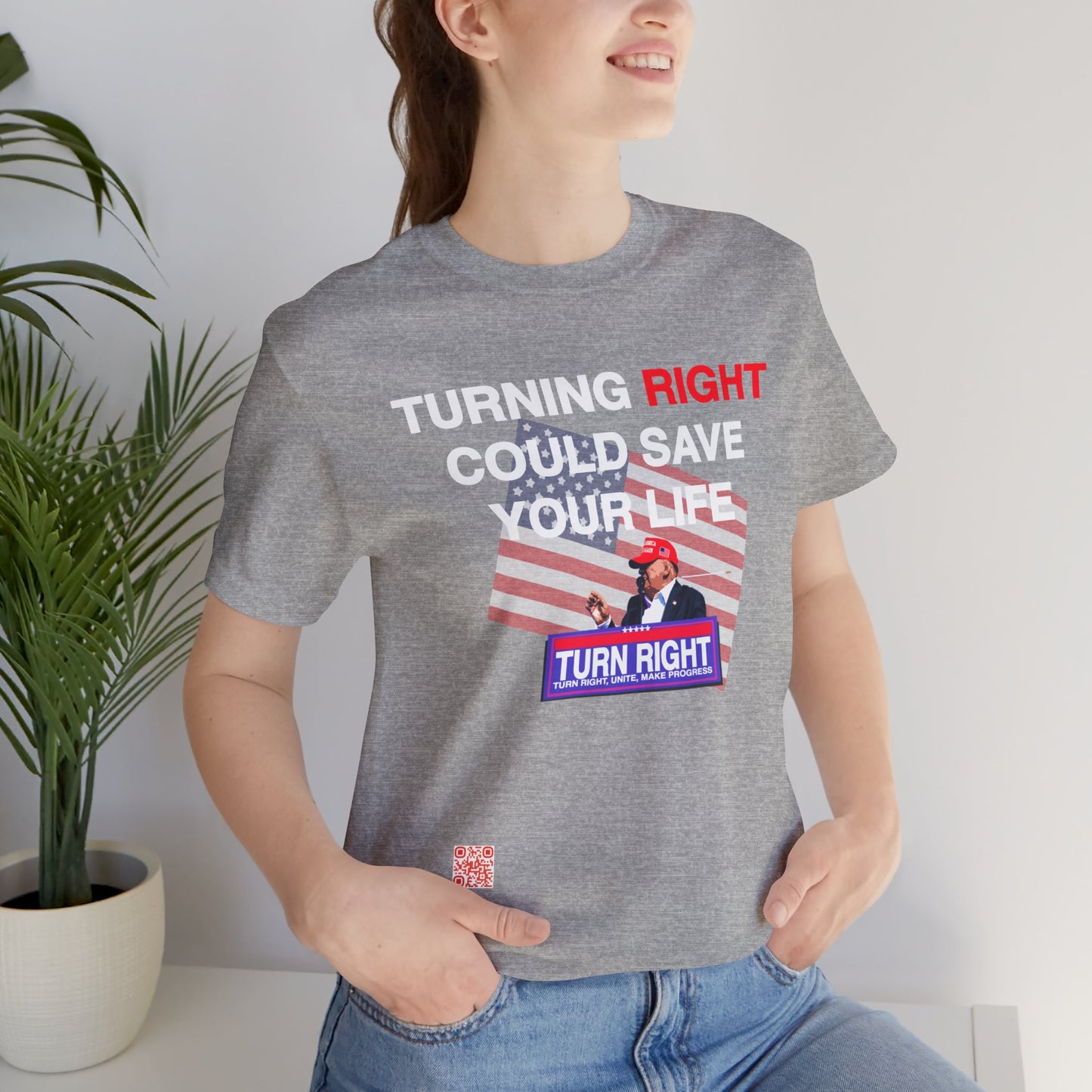 USA Turning Right - Unisex Jersey Short Sleeve Tee