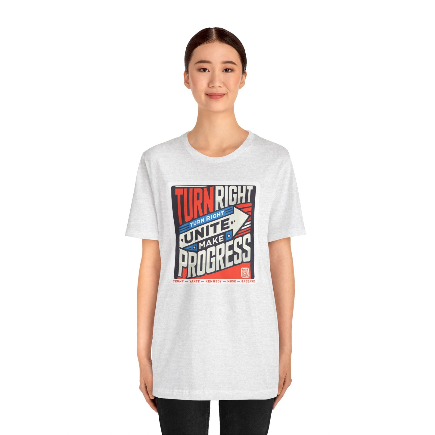 Turning Right Trump - FREE STANDARD SHIPPING - Unisex Jersey Short Sleeve Tee Express Delivery available