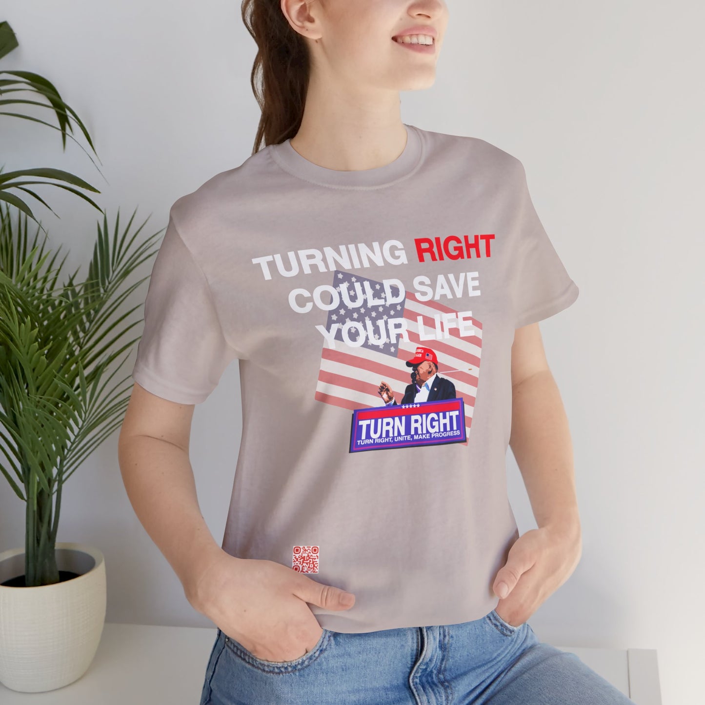 USA Turning Right - Unisex Jersey Short Sleeve Tee