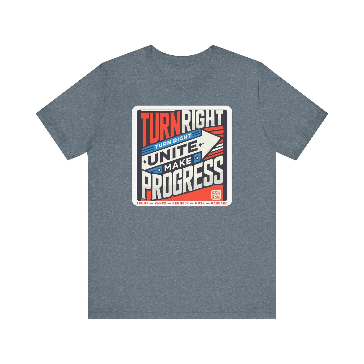 Turning Right Trump - FREE STANDARD SHIPPING - Unisex Jersey Short Sleeve Tee Express Delivery available