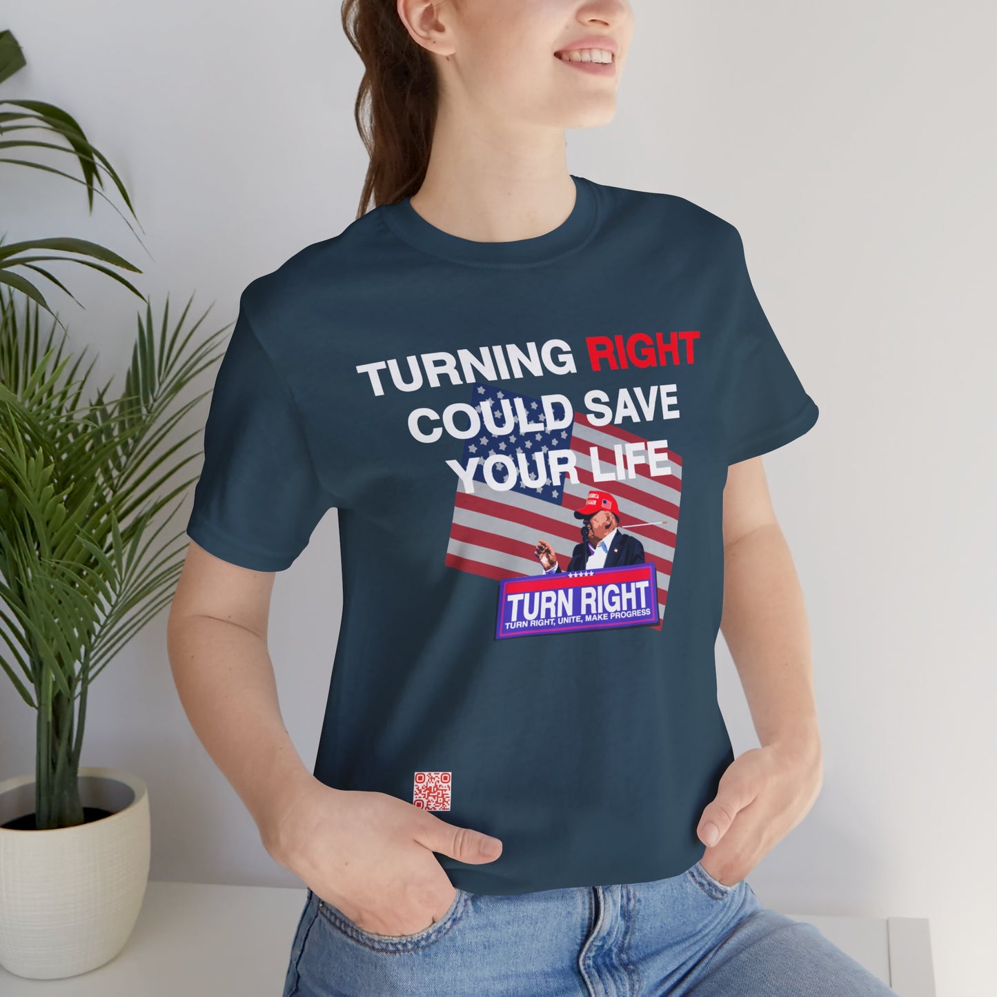 USA Turning Right - Unisex Jersey Short Sleeve Tee